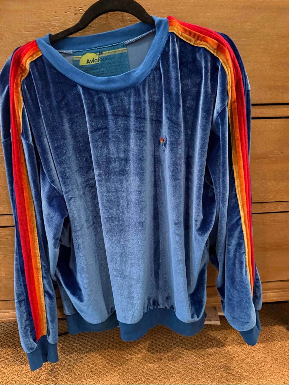 Aviator Nation velour vintage top like new! Size M